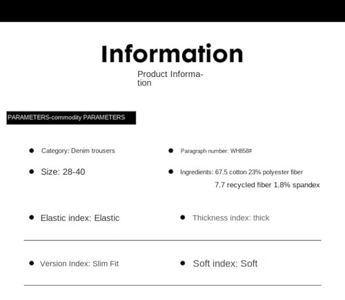 Jeans Pants Trousers Denim Spring and Autumn Elastic Simple Handsome Slim Fit Classic Little Black Men's 6