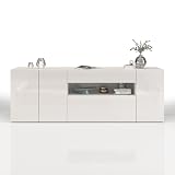DESIGN ELEGANTE: Frontali laccati lucidi e mancanza di maniglie per un look pulito e moderno che si adatta facilmente a qualsiasi stile di arredamento classico o contemporaneo
