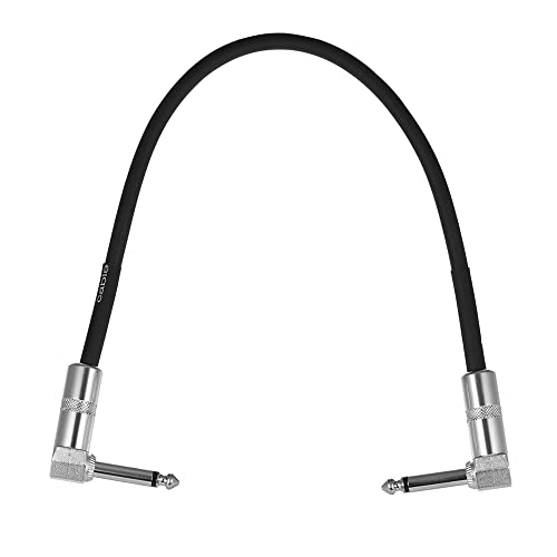Henniu Pacote com 3 cabos de patch de instrumento de pedal de efeito de guitarra 30 cm/ 1,0 pé de co