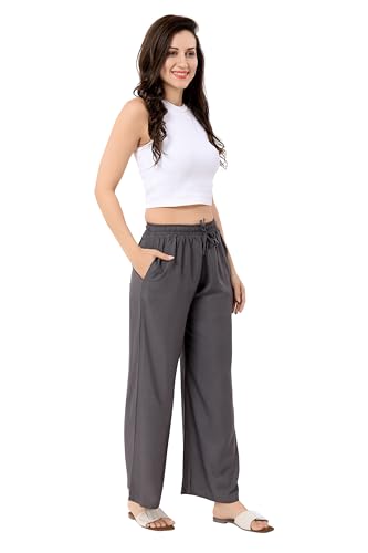 Image of TRASA Women's and Girls Cotton Reyon Regular Fit Palazzo Pants - Available Size - L, XL, 2XL, 3XL