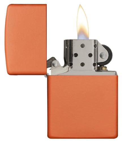 Encendedor Zippo clásico naranja mate grabable miniatura 2
