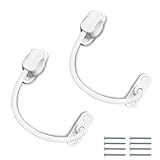 Bwintech 2 usd de restricción de ventana sin llave blanca, bloqueo de cable de seguridad de ventana UPVC, limita los espacios abiertos para mantener a los niños seguros y evitar lesiones y robos