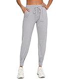 【Gute Qualität】Die damen Freizeit pants hergestellt aus komfort and strapazierfähigem Stoff, enthält 95% Baumwolle, 5% Elasthan. Superweich, leicht, saugfähig, schnell trocknend und sehr angenehm zu tragen.
