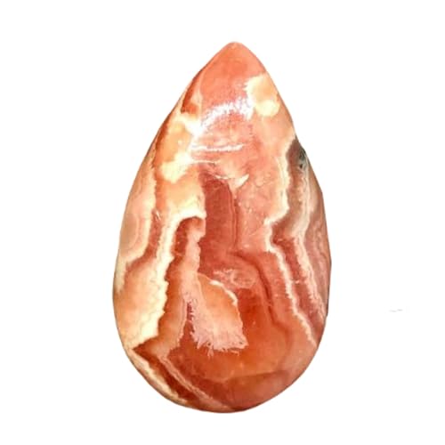 Rhodochrosite naturelle poire 28x16x6mm pour fabrication de cabochon en vrac