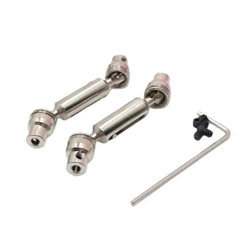 RC�J�[�̕i���� For WPL C74 Pieces De Voiture RC 1/16 1/10 Accessoires Mise A Niveau En Metal Pour Arbres Transmission Avant Et Arriere