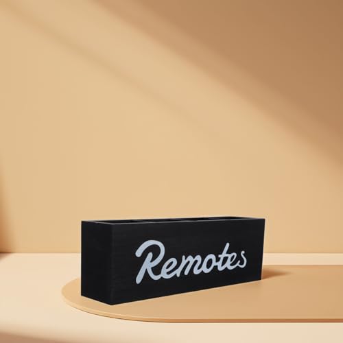 Support polyvalent noir en bois pour télécommandes de standing - 5