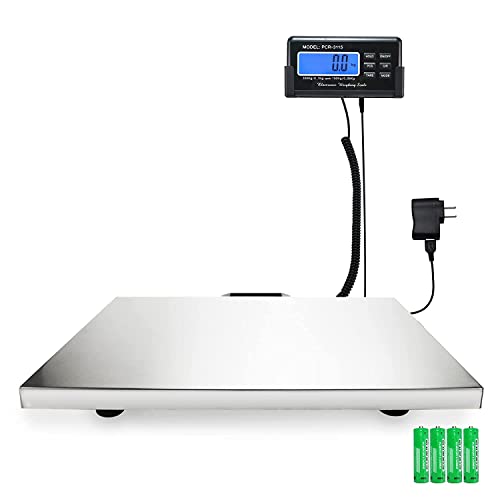Charmline Digital Livestock Scale 660Lbs X 0.2Lbs, Pet Vet Scale Large Platform 12X15 Inch, Stainless Steel Industrial Floor Scale Postal, Shipping Scale, Pig Scale, Dog Weight Scale… #TOP13