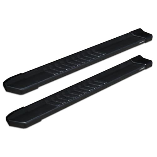 Estribos Raptor Series de aluminio negro 60x6x2 pulgadas