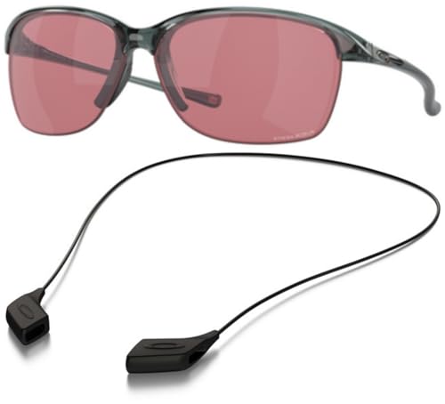 Oakley OO9191 Sunglasses Bundle: OO 9191 UNSTOPPABLE 919122 Crystal Black/Prizm Dark Golf Policarbonate Standard and Large Black leash Accessory kit2