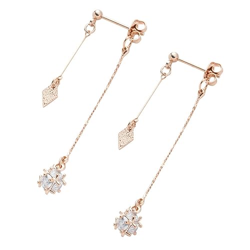 [Ｃｒｅａｍ ｄｏｔ．] クリームドット ピアス レディース 人気 金属アレルギー ニッケルフリー 18kコーティング 揺れる バックキャッチ ひし形 メタル ビジュー パヴェ 【ピンクゴールド×ピアス】の商品画像（Amazon）
