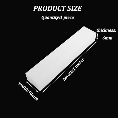 Barra de nylon blanco 6mm para construcción de modelos de trenes y DIY 2