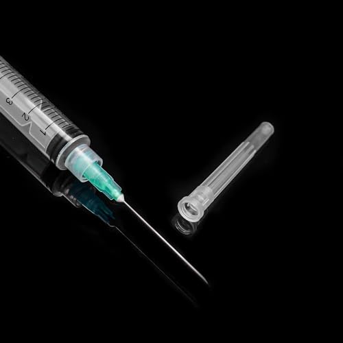 100Pack Disposable 5ml Syringe with 21G 1.5inch Needle Lab Supplies, Individually Packaged - Thumbnail 3