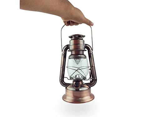Luminária Lampião de Cobre Com Luz de LED de Alto Brilho Controle de Intensidade a 3 Pilhas Tipo D C
