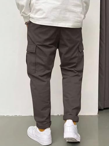 Image of Leriya Fashion Men's Cargo Pants | 4 Pocket Cotton Cargo Joggers for Men | Loose Fit Stylish Pant with Pockets | Casual Baggy Trousers & Streetwear Lower