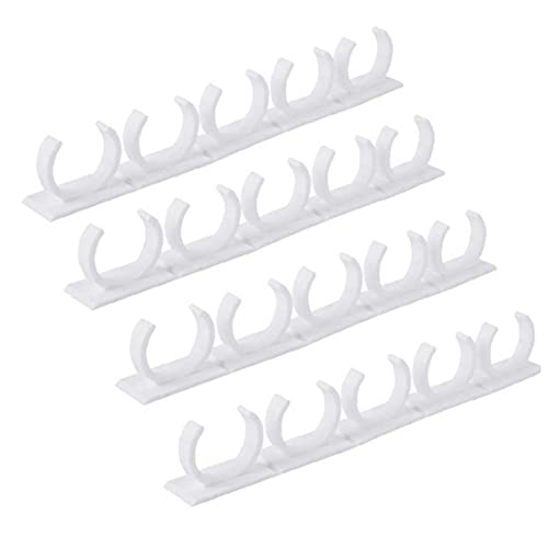 Froiny 4 Pcs Wall Mount Ingredient Spice Bottle Rack Plastic Organizer Rack with 5 Cabinet Kitchen Cabinet Door Hooks Jars Spice Holder