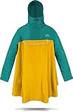 normani Regenmantel mit Kapuze Wasserdicht - Winddicht - Wassersäule: 12.000 mm mit Brusttasche Farbe Gelb/Petrol Größe L/XL