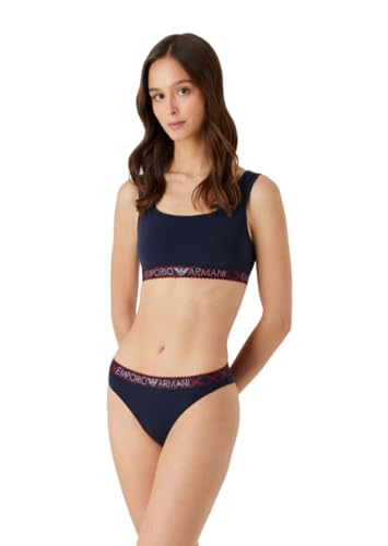 Bralette Emporio Armani et son slip brésilien pour des soirées de Noël cocooning en coton