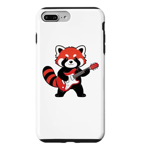 Vintage Red Panda Punk Music Playing Guitar �X�}�z�P�[�X iPhone 7 Plus/8 Plus �p