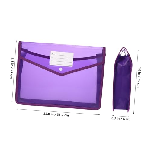 7 Pochettes Dossier Extensible PP avec Poche Étiquette pour Bureau - 2