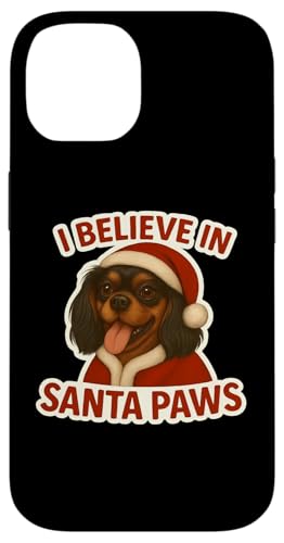I Believe In Santa Paws Juguete inglés Perro Spaniel Navidad Carcasa para iPhone 14