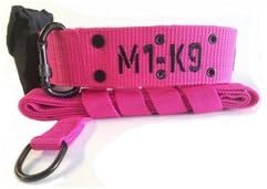 M1-K9 Big Military Dog Collar (Gen. 2, Adj. 18"-26", Hot Pink)