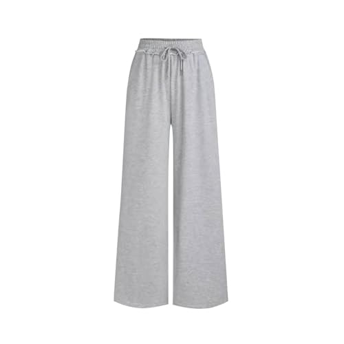 Wide Leg Sweatpants Women Tall High Waist Casual Sweat Pants Womens Plain Sports Straight Leg Jogger Pants2