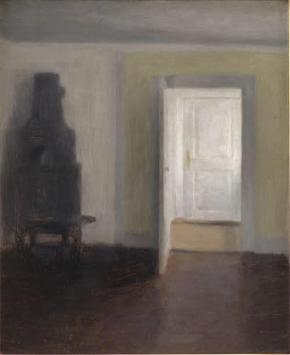 Art tableau intérieur d'un vieux poêle Hammershøi affiche toile 60x90