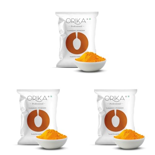 Image of Orika Turmeric Powder | Pure & Natural Haldi Powder | Quality, Rich Aroma & Natural Golden Color | Perfect for Cooking Professional (500 Gm) (Pack of 3)