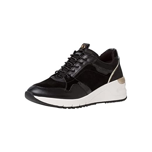 Tamaris Damer 1-1-23701-27 sneakers, Svart guld, 39 EU