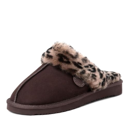 Image of Fireside by Dearfoams womens Sydney Shearling Indoor /Outdoor Water Resistant Scuff Slipper