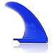 DORSAL Signature Surf SUP Single Center Fin for Longboard Surfboard Blue 8 Inch Polycarbonate