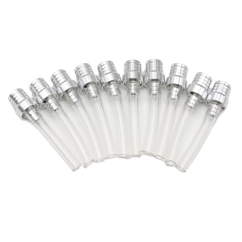 Image of PRO BAT 10 Pack CNC Motorcycle Gas Fuel Cap Valve Vent Breather Hose Tube Gas Tank Cap Vent Two-way for Dirt Bike Pit Bike ATV All Factory CRF XR CR All Quads All Off-road Motorcycle, White