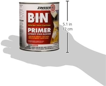 Zinsser 00904 B-I-N Pigmented Shellac Oil Primer-Sealer & Stain Killer, White, 1 Quart