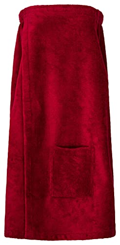 Floringo Luxus Saunakilt/Sauna-Kilt Twin-Star Damen mit Klettverschluss und aufgesetzter Tasche - Bordeaux Cover
