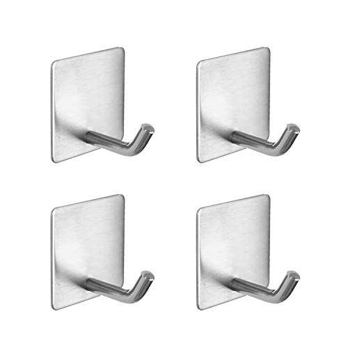 Rasierer-Halter, Aufhänger für Dusche, Edelstahl-Haken für Handtuch, Luffa, Bademantel und Mantel, Badezimmer-Küchen-Organizer, selbstklebend,