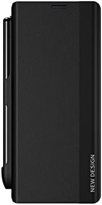 Galaxy Z Fold 3 Case Cover With Pen,Premium Pu Leather Comfortable Non-Slip Cases With S Pen Slot Kickstand Function For Samsung Galaxy Z Fold 3