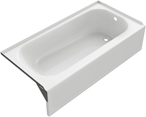 PROFLO PFB14CR Folsom 60" x 30" Right Hand Steel Soaking Tub - White
