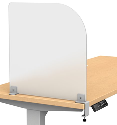 Desk Divider for Students and Desk Privacy Panel. Office Partitions and Ideal Cubicle Light Shield. Frosted Acrylic Clamp-on Desk Partition - 17” W x 18”H Divider