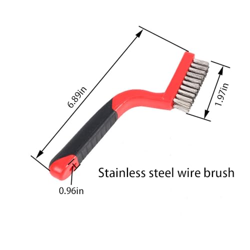 Image of Wire Brush, Copper Wire Knife Brush, Stainless Steel Wire Brush, Cleaning and Rust Removal Brush, Nylon Wire Brush, mini Iron Brush, 3Pcs