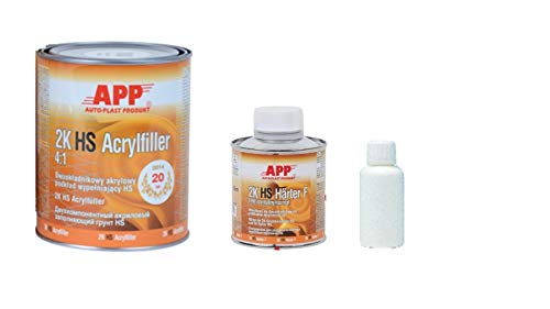 Appret garnissant gris APP 2K avec durcisseur et diluant pour carrosserie