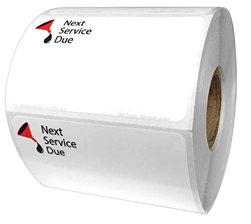2 - Stock Logo Refill roll, Next Service Due, 500 Labels