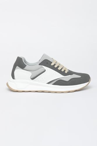 Image of SNITCH Men Casual Shoes | Synthetic Suede Upper & EVA Insole | Solid Pattern with Perforated Detailing | Lace-Up Closure for Customizable Fit | Lightweight Design for Walking & Semi-Formal Occasions