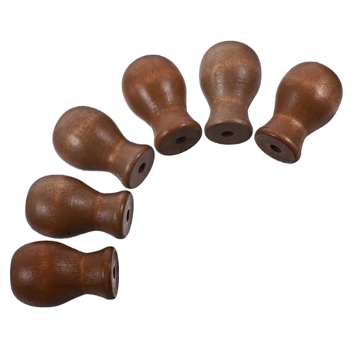 CONGARTENO Borlas De Cordón De Madera Marrón 6 Piezas para Persianas y Cortinas Tirador De Cordón Resistente y Compatible para Uso Doméstico y Decoración Interior