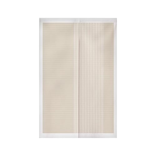 Surwin Cortina de Puerta Japonesa Noren Beige Nórdico Estilo Cortinas Opacas Cortinas Cocina Estilo Japonés Cortina de Puerta Interior Exterior Cortina Privacidad para Hogar (90x200cm,Raya)