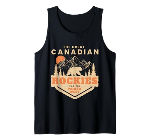 Las Montañas Rocosas Canadienses Parque Nacional Canadiense Vintage Camiseta sin Mangas