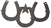 Western Star Horseshoes Hanging Vintage Rustic Cast Iron Wall Art Home/Office Decor, Measures: 13" x 6.5"