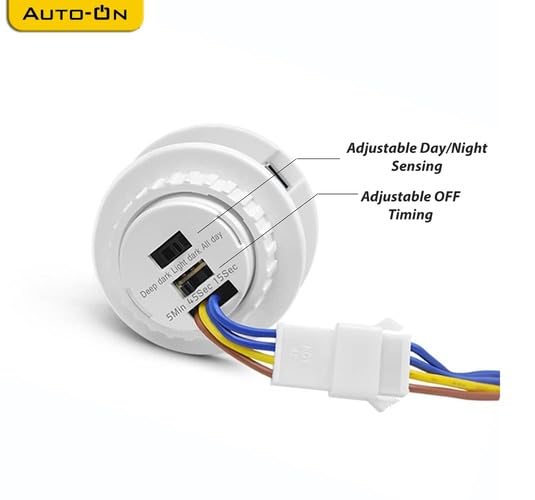 Auto-ON PIR Motion Sensor Switch (Day/Night Sensing) (Convert Any Device to Automatic) (Suitable for use with Lights, Fans, Exhaust Fans,Sirens, Alarms, Etc) (Adjustable Off Timing) 1
