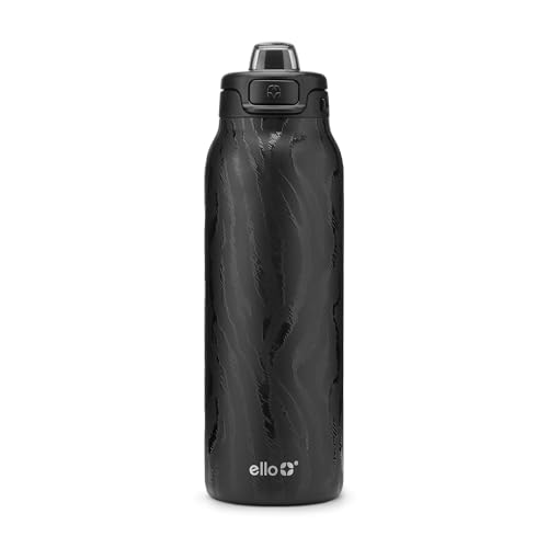 Image of Ello Pop & Fill Insulated Stainless Steel Water Bottle with Quick Fill Lid, Leakproof Locking, Sip or Chug Spout, BPA-Free, Double Wall Vacuum Insulated for Sports, Travel & School- 22oz / 32oz / 40oz