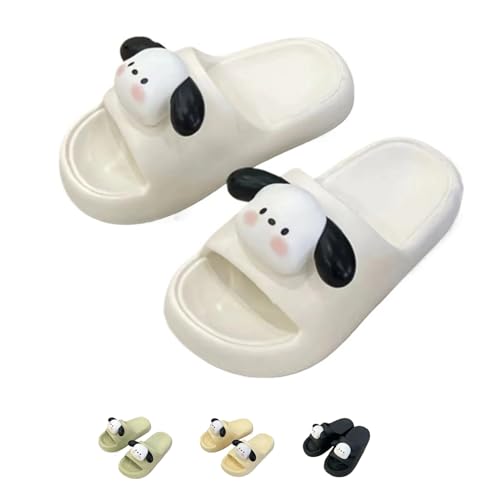 Cute puppy slippers Slippers for Women and Men Soft House Slippers with Slip-on Indoor Outdoor Slippers Creative Gifts wearing beach couple slippers women for lovely gifts