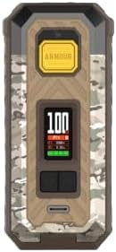 Armour S Mod For Vaporesso, Charging Current DC 5V/2A, Battery (Not Included), Type-C, Display 0.96 Inch TFT Screen, Output Power 5-100W, TVDC, 2ml cartridge No Nicotine (Camo Brown)